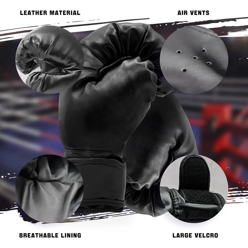 14 Pcs Boxing Set Boxing Equipment Set for Beginners Including 2 Pair of 6 Oz Boxing Gloves Headgear Helmet Hand Wraps Mouth Guards Gifts for Kids Beginners Training Equipment