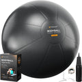 Exercise Ball – Yoga Ball for Pilates & Fitness - Birthing for Pregnancy, Stability, Core, Balance, Therapy for Physical Rehab, Workout for Home Gym & Office Chair, Fast Pump Included