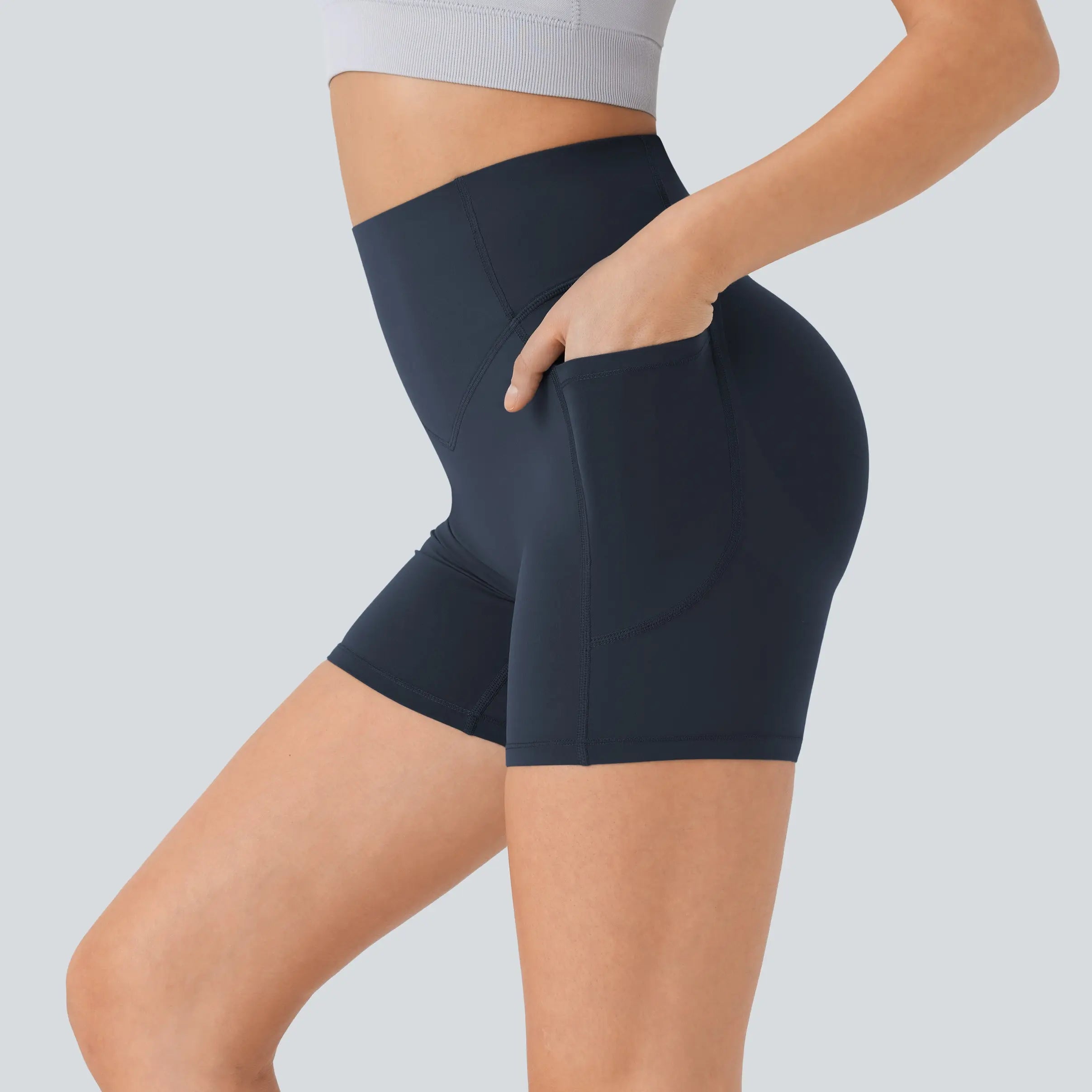 【Creator’S Pick】Halara Ultrasculpt High Waisted Scrunch Butt Lifting Tummy Control Pocket Shaping Workout Biker Shorts 5"/7" #Swimweek