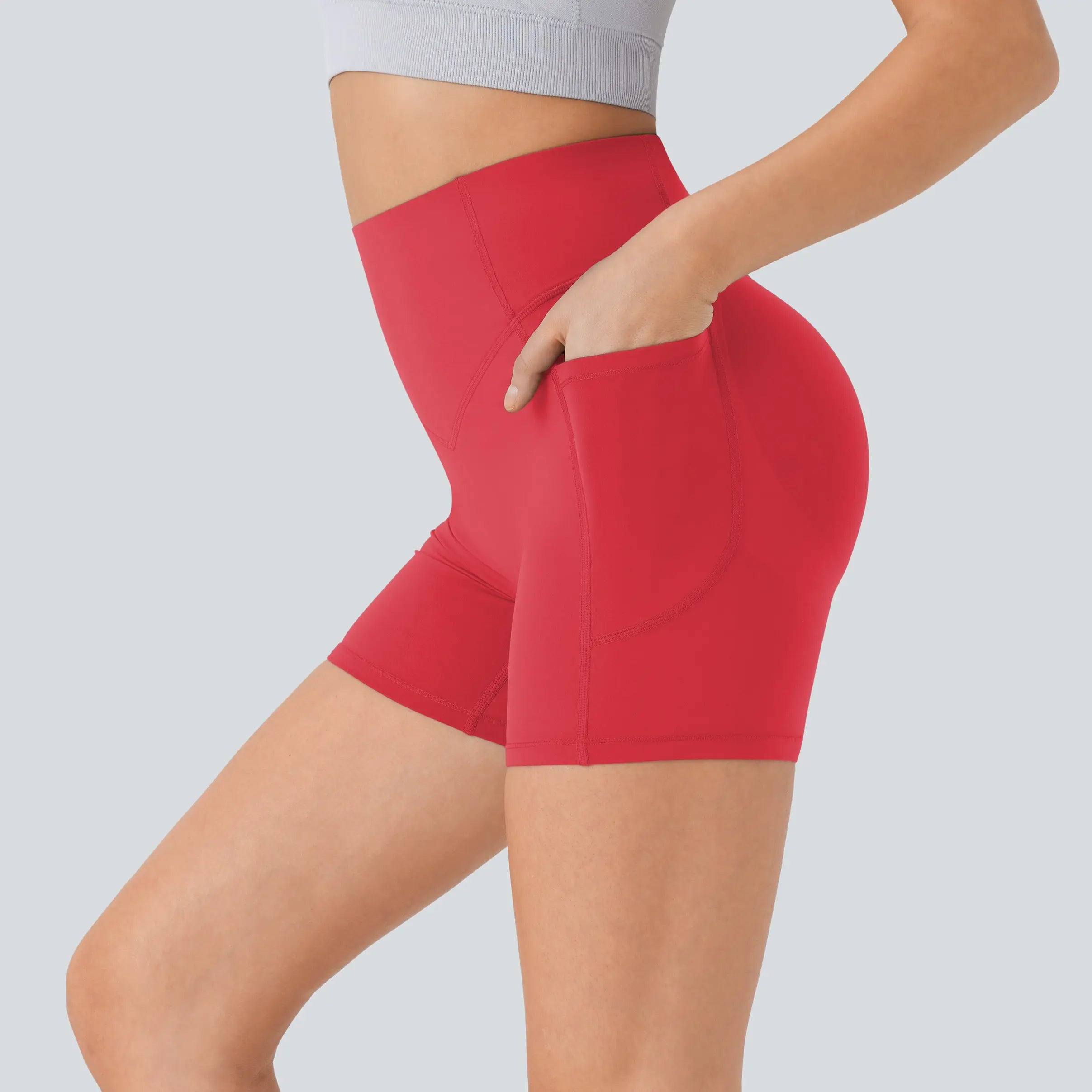 【Creator’S Pick】Halara Ultrasculpt High Waisted Scrunch Butt Lifting Tummy Control Pocket Shaping Workout Biker Shorts 5"/7" #Swimweek