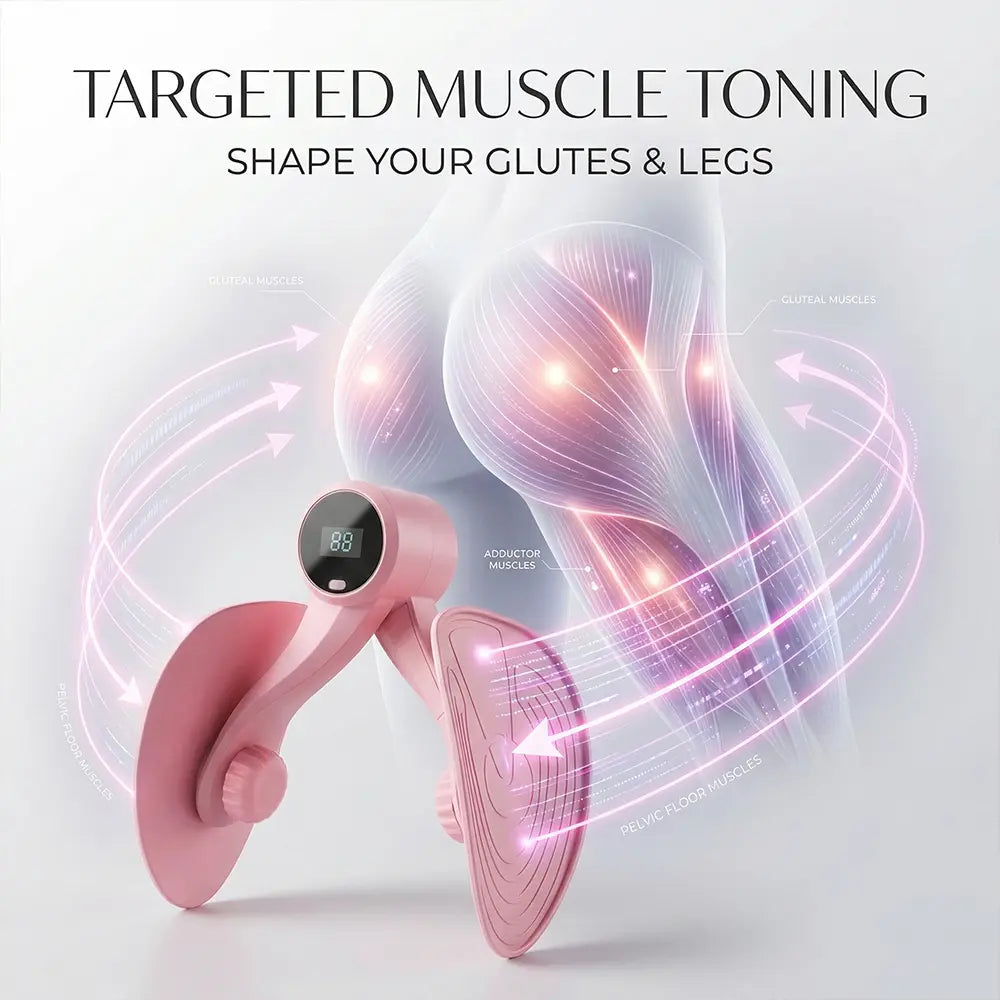 Inner Thigh Toner & Leg Exerciser with Counter Thigh Stretch Trainer Glute Trainer for Men Women Portable Home Workout Fitness Equipment Compact Design