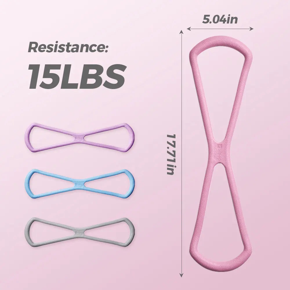 Keep Resistance Bands Figure 8 Exercise Bands for Women 8 Shaped TPE Material for Arms Chest Expander Yoga Gym Fitness Muscle Training Summervibes